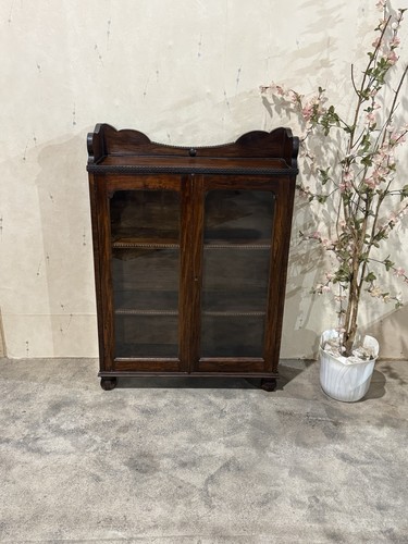 Antique victorian oak display - victorian,