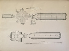 Antique Print 1895 Yacht