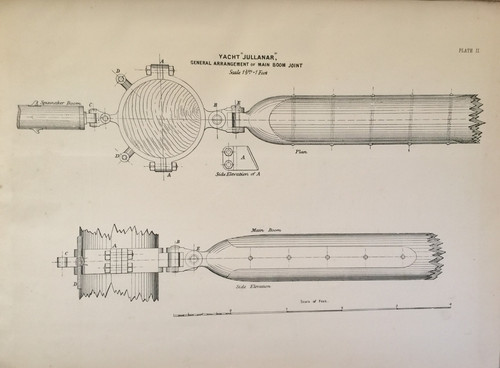 Antique print yacht - print, jullanar