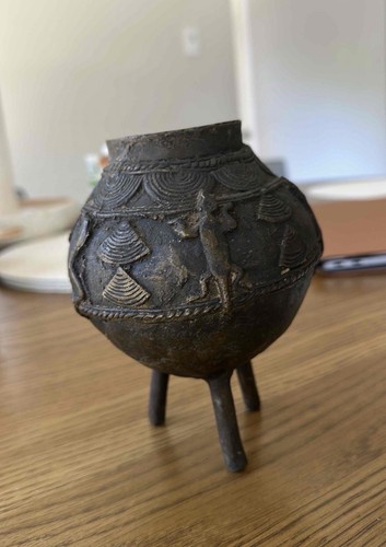 Antique dogon bronze ritual - dogon,