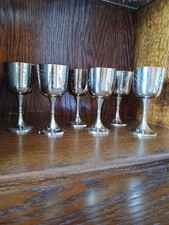 Silver plated goblets - 6,