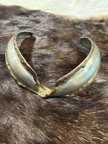 Vintage brass brutalist neck - vintage,