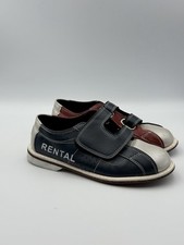 Retro Rental Bowling Shoes Sz  6 /see Measurements Red Blue Strap Classic Alley