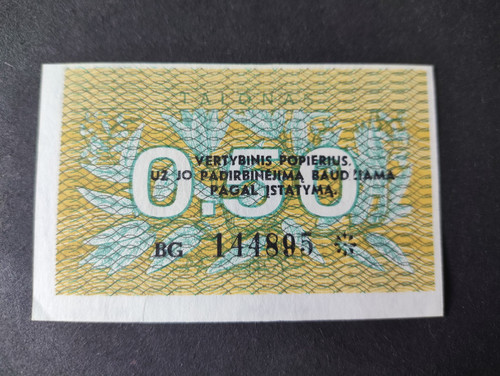 1991 lithuania talonas - 0.50,