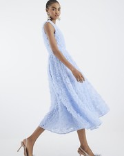River Island Womens Blue Midi