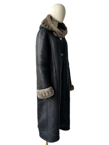Vintage real sheepskin hooded - sheepskin,