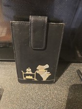 RADLEY - SCOTTIE DOG BLACK LEATHER  CARD / PHONE  CASE 