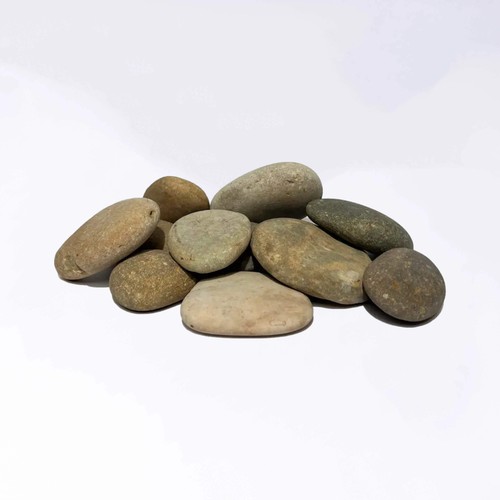 Umber flat mosaic pebbles - umber,