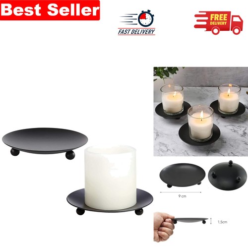 2pcs black retro candle - black,