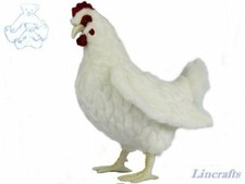 Hansa White Hen 7329 Plush Soft Toy Chicken Sold by Lincrafts UK Est 1993  