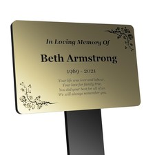 Gold Personalised Memorial