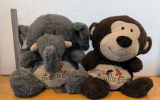 Soft Plush Elephant & Monkey