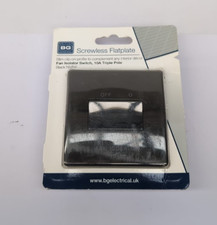 BG Electrical Screwless Flatplate Triple Pole Fan Isolator Switch( pack damaged)