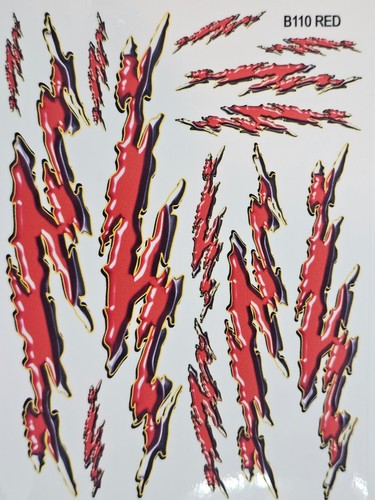 B110 red flames - red,