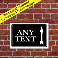 Custom direction sign with Up, Left or Right arrow with any number or text 9680