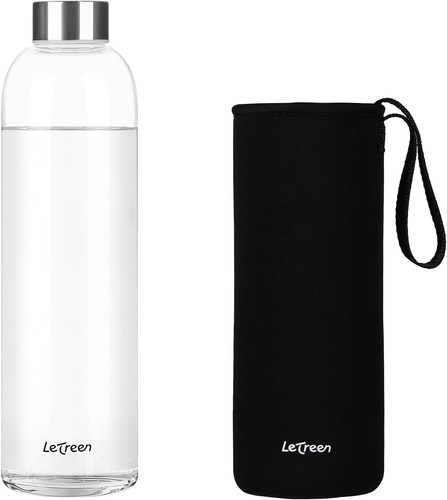 Glass water bottle - glass,