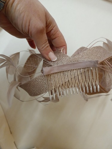 Wedding pink floral fascinator - pink,