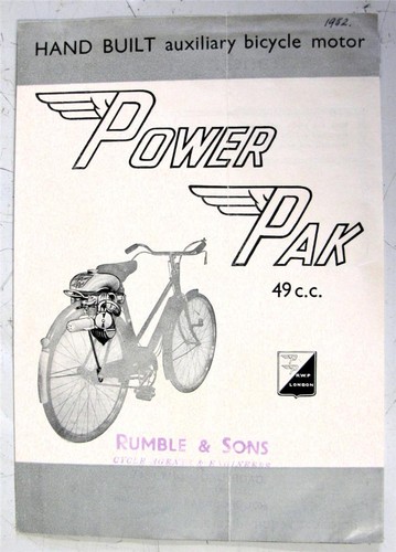 Power pak cyclemotor 49cc - power,