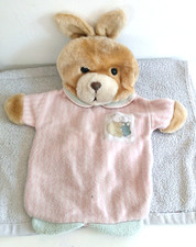 Vintage Boots Bedtime Bunny Pink Stripey Hot Water Bottle Case Pj's Soft Toy
