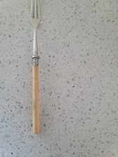 Antique silver pickle fork - ,
