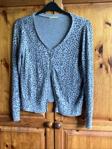 Leopard print cardigan grey - cardigan,