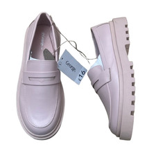 Chunky Penny Loafer Women’s Shoes Size UK 3 EU 36 Pale Dusky Pink Patent Leather