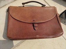 Mulberry Vintage Brown Leather  Laptop Briefcase- Size 15 X 10 X 4 Inches.