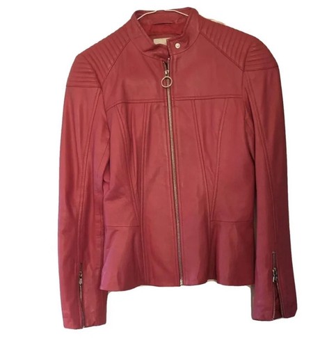 Pinko pink leather bike - , jacket