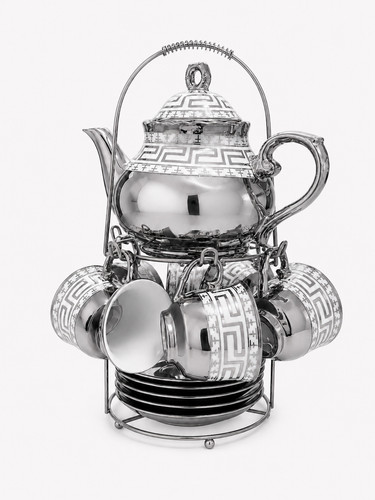 Greek key tea - greek, teapot