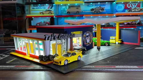 Tej garage diorama - 1:64,