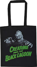 CREATURE FROM THE BLACK LAGOON BLACK COTTON TOTE SHOPPER BAG MONSTER HORROR 