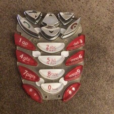 GENUINE ORIGINAL NOKIA 8310 MOBILE PHONE REPLACEMENT RED/SILVER KEYPAD