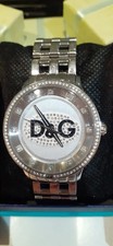 D&G Dolce & Gabbana "Time" Stainless Steel Crystal Watch - Boxed