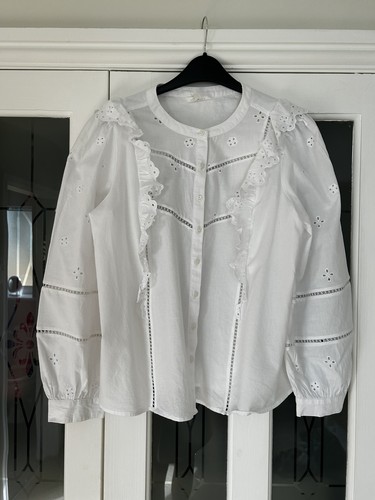 Per una white cotton ruffle - per,
