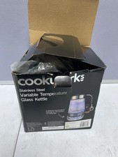 Cookworks 2200W Temperature Glass Kettle 1.7L Stainless Steel Customer Return