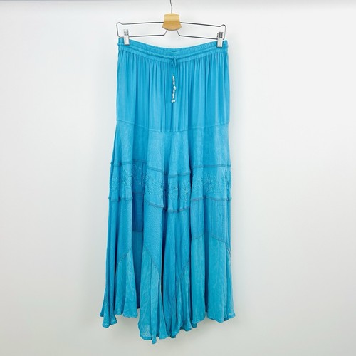 Rapp boho maxi skirt aqua - skirt, blue