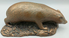 Vintage Cold Cast Bronze Badger VGC Height 6cm