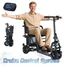 4 Wheel Mobility Scooter- Electric Powered Wheelchair - Three-speed adjustable