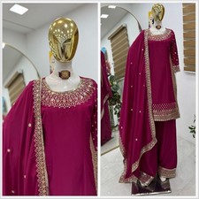 Silk Sharara Suit with Sequin