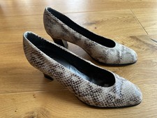 Vintage Snakeskin Heeled Shoes Ladies Size 6 ~ Anita Waalwijk