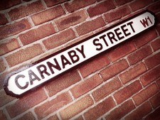 Carnaby Street Old Fashioned London Vintage Street Sign Soho Westminster Road
