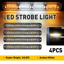 4x 12V 24V 24LED Amber Strobe