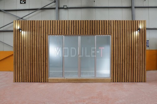 20ft wood clad office - wood,