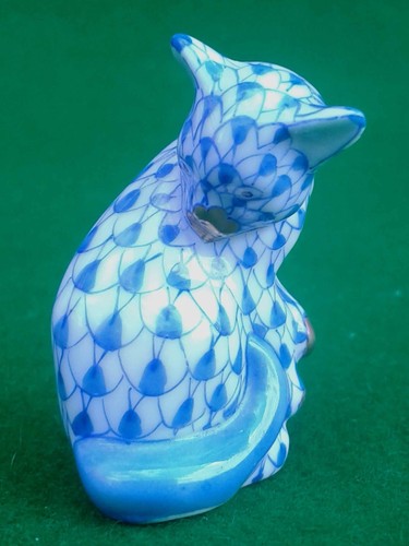 Herend blue fishnet small - blue,