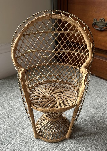 Vintage 1970s miniature wicker - miniature,
