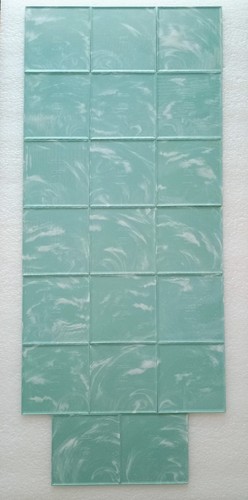 Vintage blue green marbled - 20, blue/green