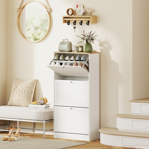 Slim shoe storage cabinet - cabinet, with