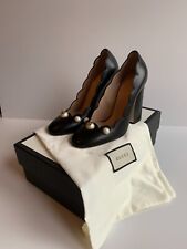Gucci court shoes Willow Pump UK 3.5 EU 36.5 NEW Pear Black Pearl Studs heels
