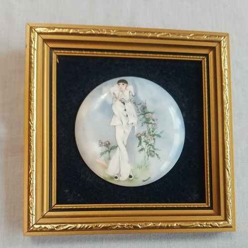Framed french clowns pierrot - french,