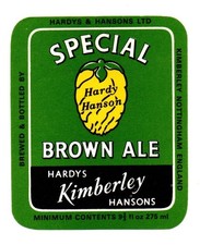 England - Vintage Beer Label - Hardys & Hansons, Kimberley - Special Brown Ale